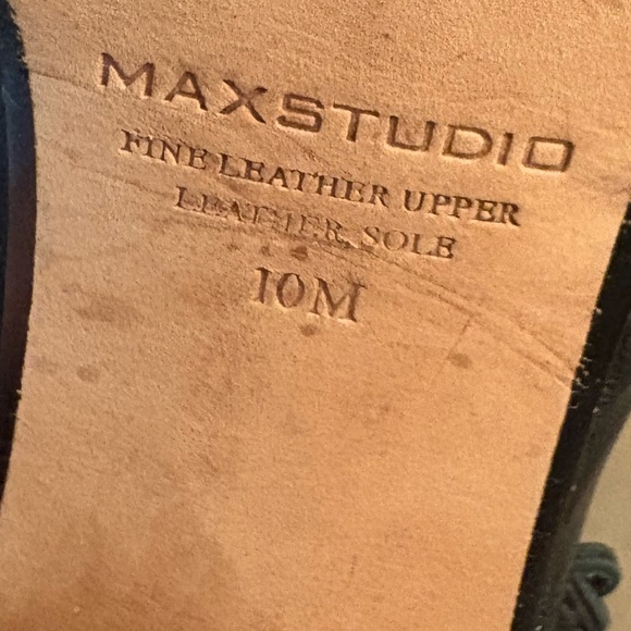 Max Studio black leather lace up sexy heels size 10 - Picture 5 of 5